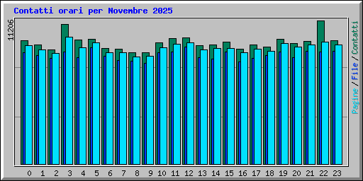 Contatti orari per Novembre 2025